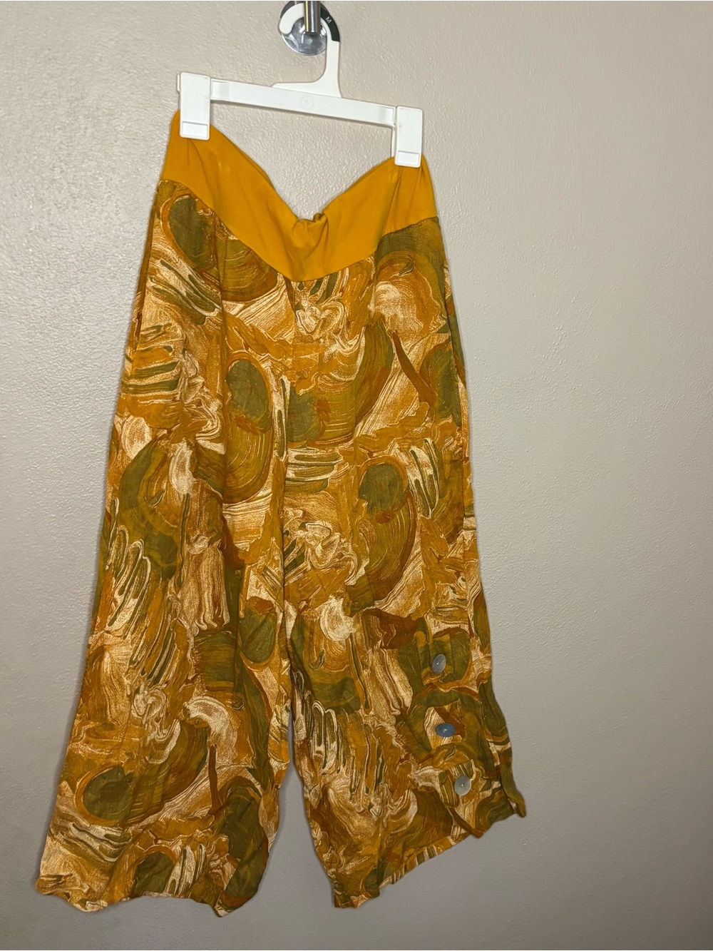 Lands Downunder Italian Linen Wide Leg Palazzo Pants Size M